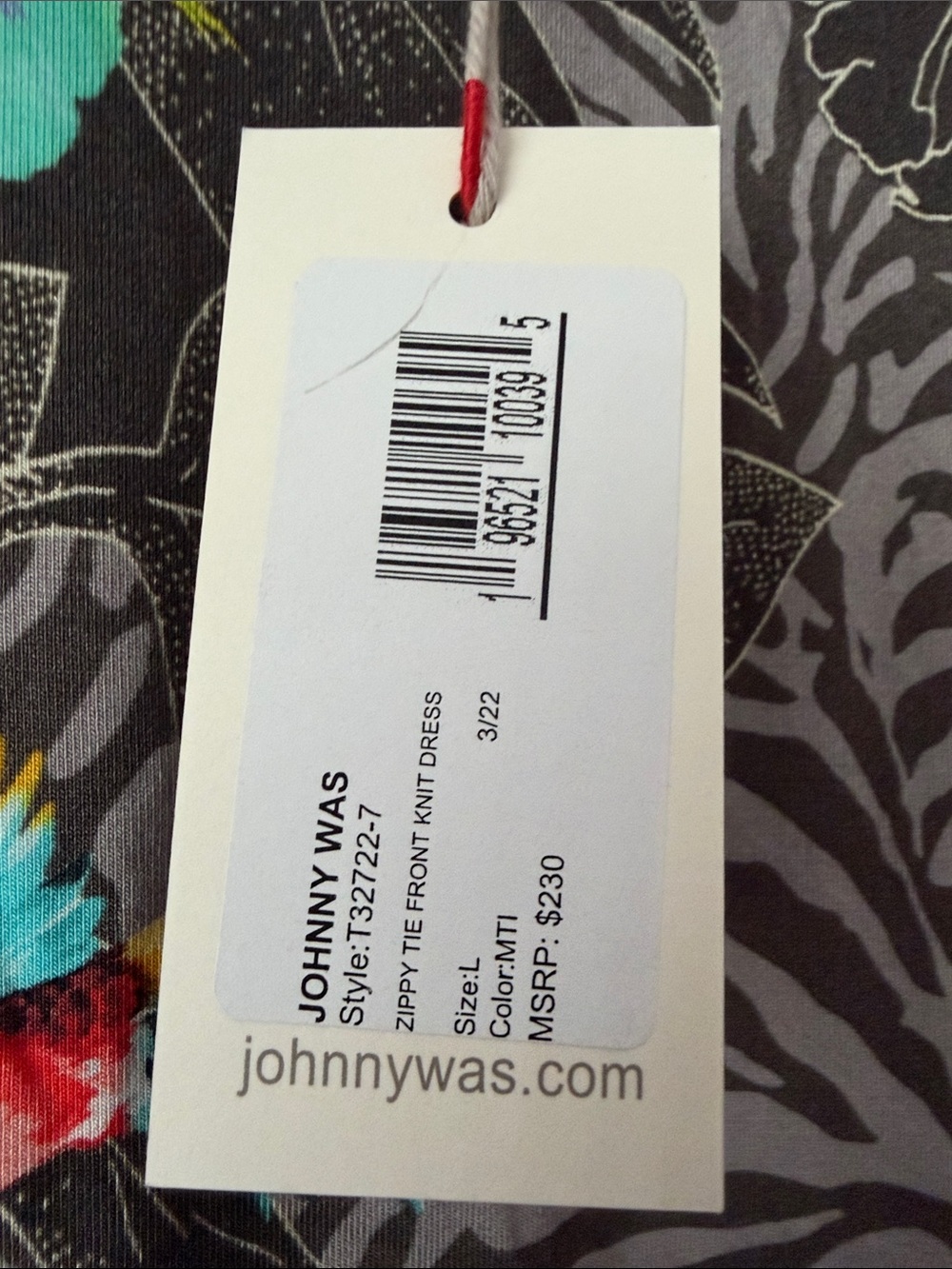 Johnny Was zippy tie front knit dress - Picture 3 of 8
